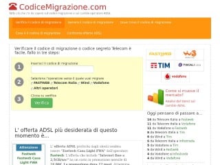 Screenshot sito: Codicemigrazione.com