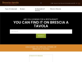 Screenshot sito: Brescia a Tavola
