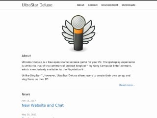 Screenshot sito: UltraStar Deluxe