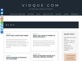 Screenshot sito: Vidque