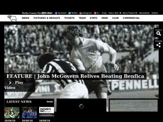 Screenshot sito: Derby County