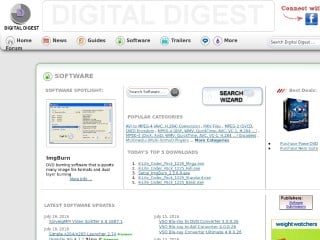 Screenshot sito: Digital Digest PowerDVD Skins