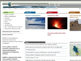 Screenshot sito: Centro Nazionale Terremoti