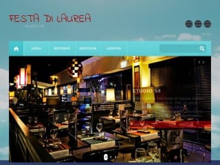 Screenshot sito: Festa di laurea Milano