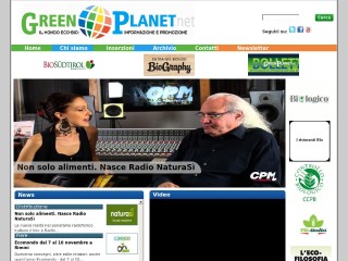 Screenshot sito: GreenPlanet.net