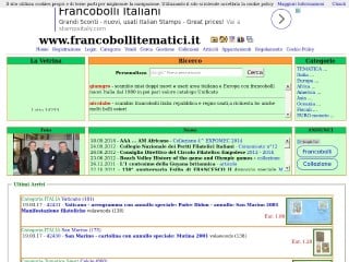 Screenshot sito: Francobollitematici.it