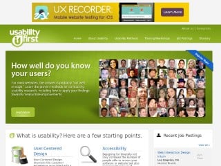 Screenshot sito: Usability First