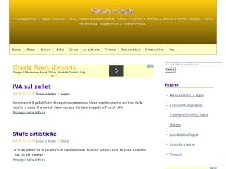 Screenshot sito: Fuoco e Legna