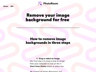 Screenshot sito: PhotoRoom