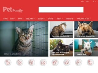Screenshot sito: Pet Family news