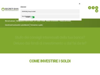Screenshot sito: I Segreti Bancari