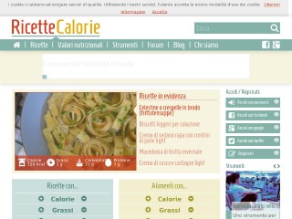 Screenshot sito: Ricette-Calorie.com