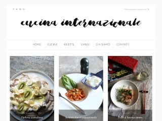 Screenshot sito: Cucina Internazionale
