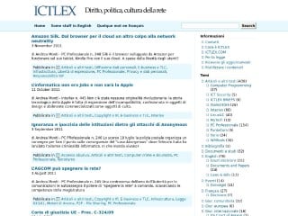 Screenshot sito: ICTlaw.net
