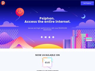 Screenshot sito: Psiphon