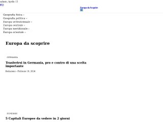Screenshot sito: Europadascoprire