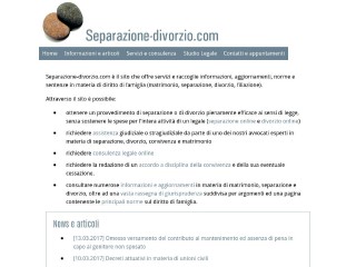 Screenshot sito: Separazione-divorzio.com
