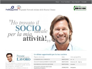 Screenshot sito: Profili & Carriere