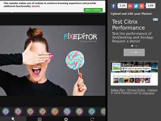 Screenshot sito: PixEditor