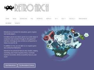 Screenshot sito: RetroArch