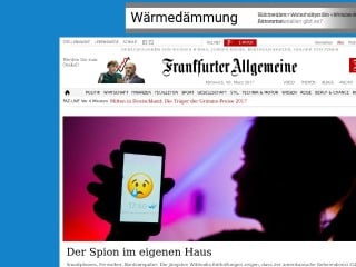 Screenshot sito: Frankfurter Allgemeine