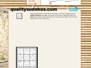 Screenshot sito: Quality Sudokus
