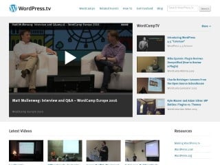 Screenshot sito: Wordpress.tv