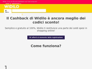 Screenshot sito: Widilo