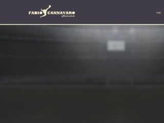 Screenshot sito: Fabio Cannavaro