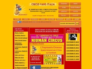 Screenshot sito: Circus Fans