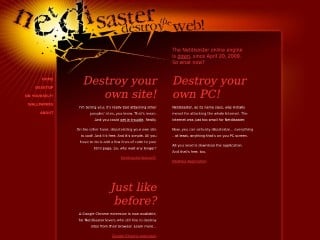 Screenshot sito: NetDisaster.com