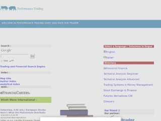 Screenshot sito: PerformanceTrading.it