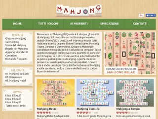 Screenshot sito: Mahjong