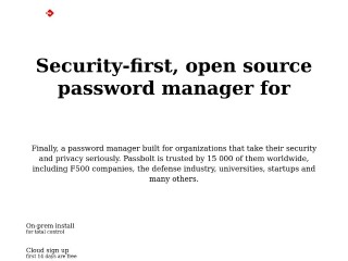 Screenshot sito: Passbolt