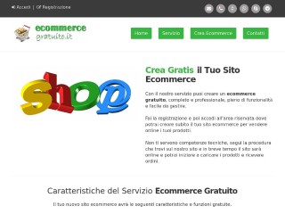 Screenshot sito: Ecommerce Gratuito