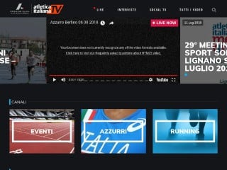 Screenshot sito: Atletica.tv