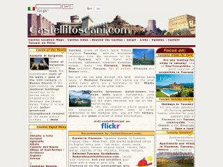 Screenshot sito: Castelli Toscani
