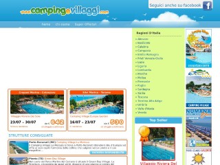 Screenshot sito: Campingevillaggi.com