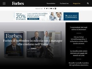 Screenshot sito: Forbes Italia