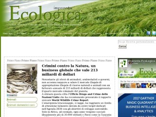 Screenshot sito: Impronta Ecologica