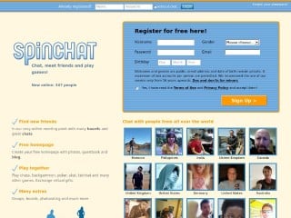 Screenshot sito: SpinChat
