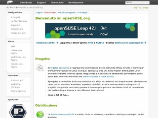 Screenshot sito: OpenSUSE Wiki Italiano