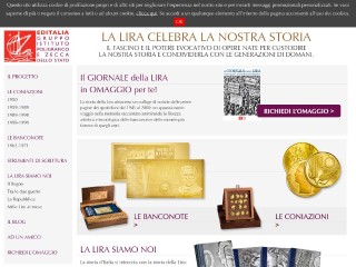 Screenshot sito: La Storia della Lira
