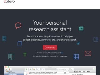 Screenshot sito: Zotero