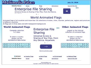 Screenshot sito: World Animated Flags