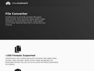 Screenshot sito: CloudConvert