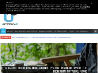 Screenshot sito: Universitari.eu
