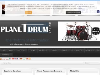 Screenshot sito: Planet Drum