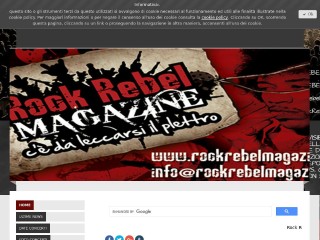 Screenshot sito: Rock Rebel Magazine