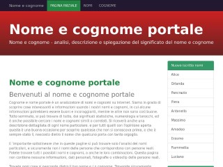 Screenshot sito: NomeeCognome.com